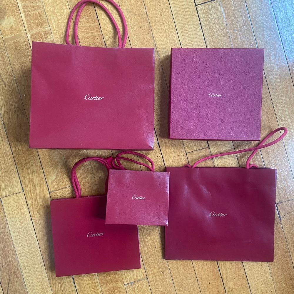 Cartier shopping bag set